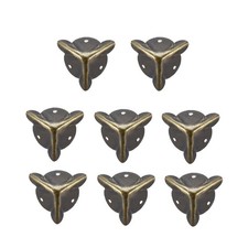 Metal Box Corner Protectors Edge Guard Protector 18x18x18mm Bronze Tone 8pcs