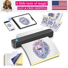2026 New Version Wireless Tattoo Stencil Printer - Bluetooth Thermal Tattoo S...