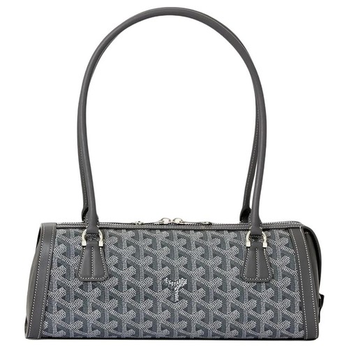 GOYARD Shoulder Bags Leather Gray Women 11.8 x 4.1 x 4.7 in