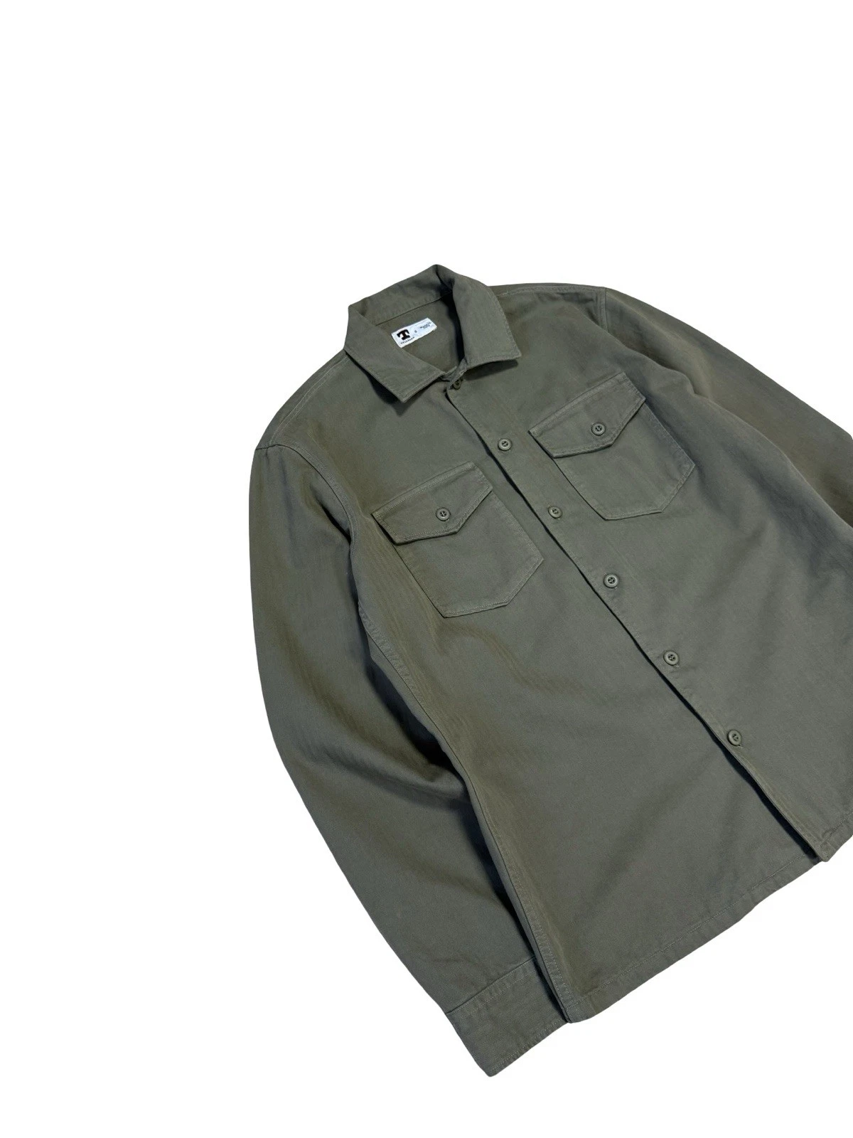 Tellason Military Jacket Men's 100% Cotton Field Utility Pockets Coverall Size S image 8