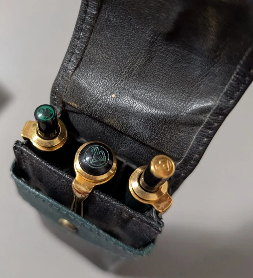 Pelikan Souverän Schreibset Grün/Schwarz/Gold in Pelikan-Etui 80er - Bild 3 von 4