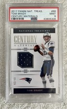2017 Panini National Treasures Century Materials Tom Brady /49 PSA 9