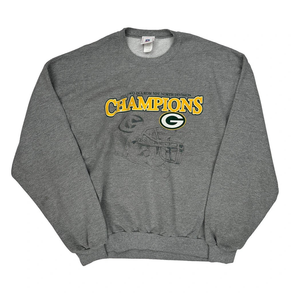 Green Bay Packers Nfl Sweatshirt - XL Gray Cotton Blend