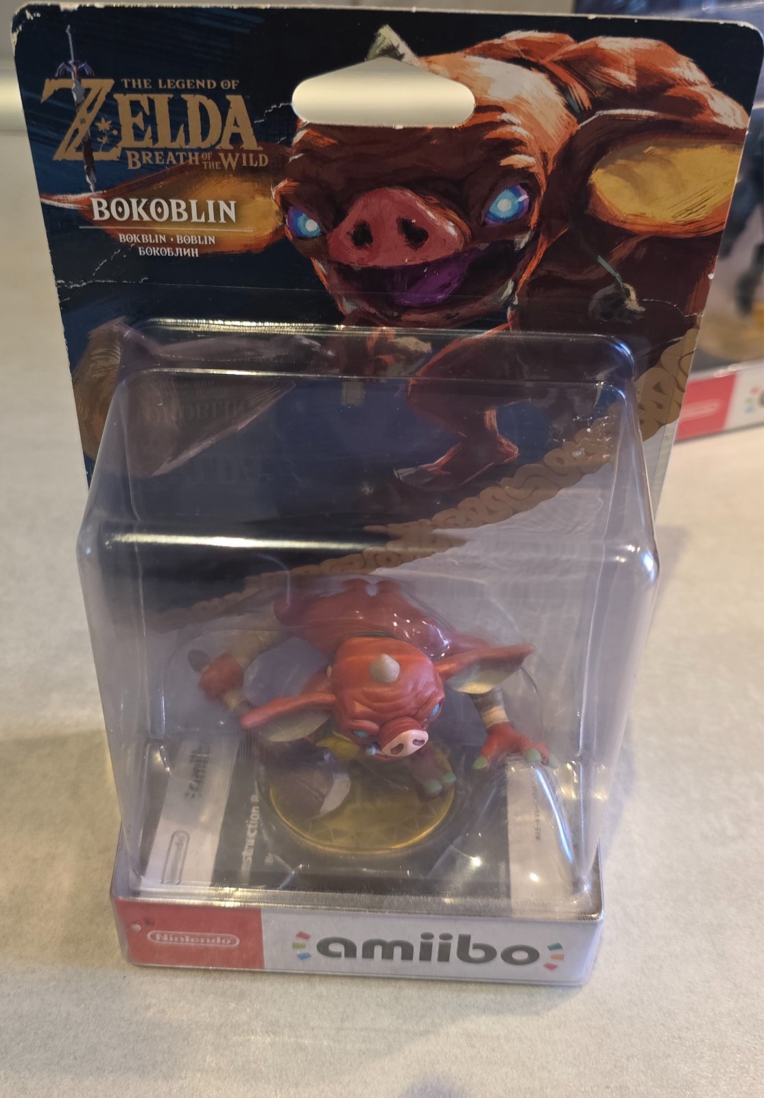 Amiibo Bokoblin Zelda figurine interactive pour décorer votre espace gaming Nintendo Switch