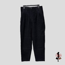 VTG 70s 80s SMALL MEDIUM Corduroy High Rise Tapered Wide Leg Pants Preppy Grunge