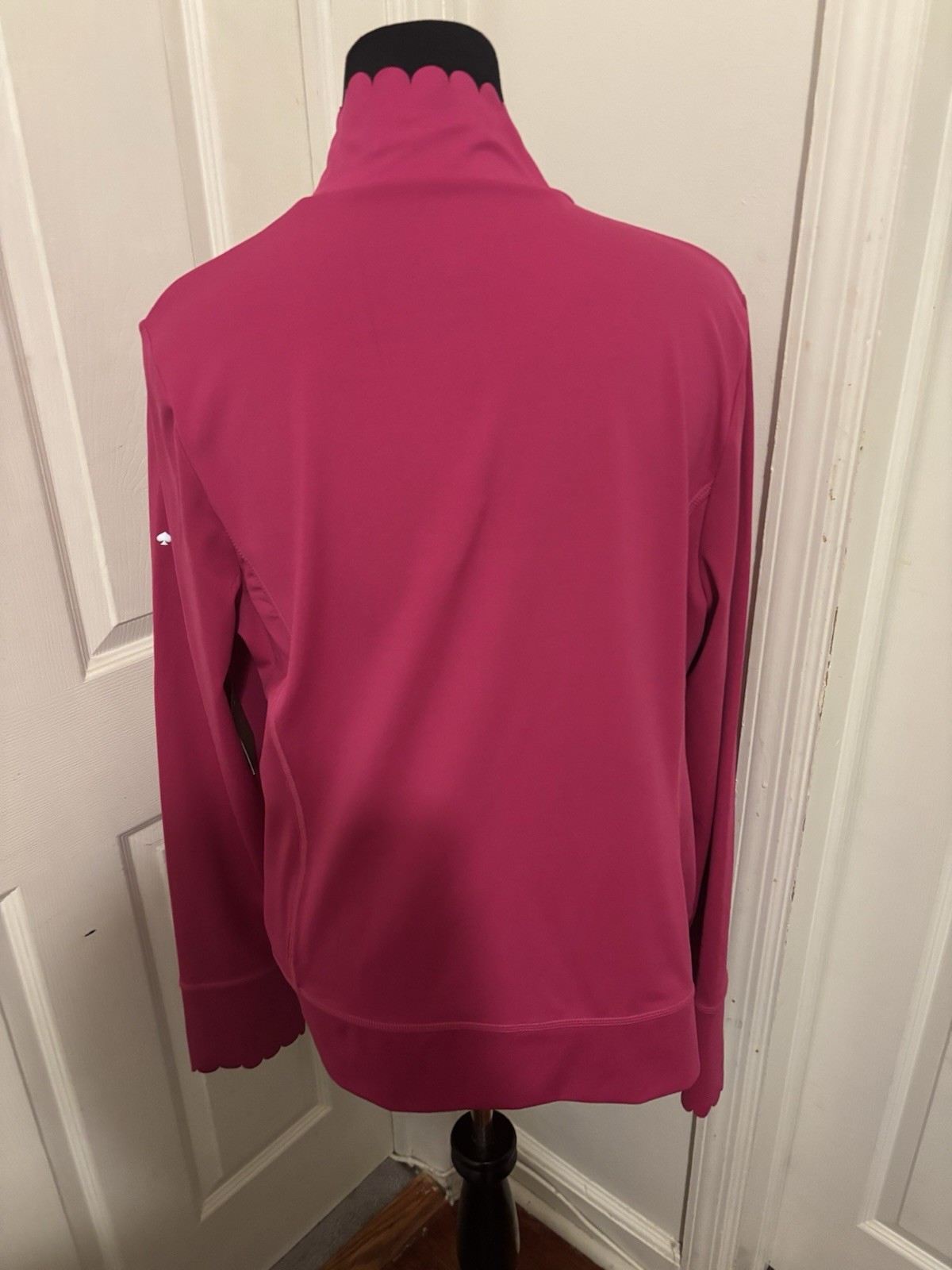 Kate Spade New York Jacket Womens XXL Kinetic Pink Scallop Full Zip Stretch thumbnail 2