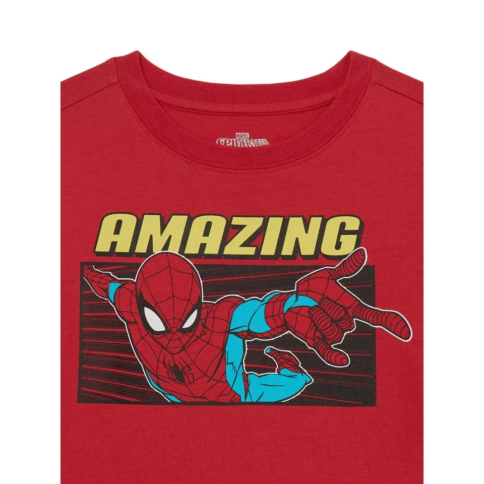 Spider-Man Boys Size 18 Short-Sleeve Red Graphic Tee - Image 3 of 3
