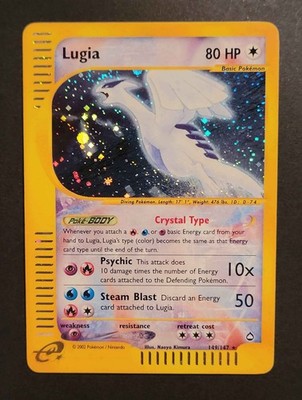 Lugia Crystal 149/147 Aquapolis Holo Ultra Secret Rare Pokemon TCG e-reader LP