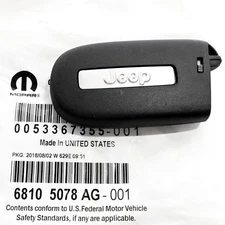 Genuine OEM MOPAR 2014-2023 Jeep Cherokee Smart Key FOB 68105078AG