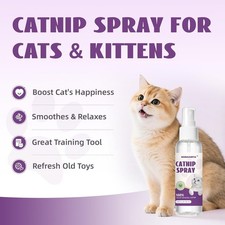 Catnip Spray for Cats, Catnip Mist for Indoor Cats - Organic Herbal Formula to E