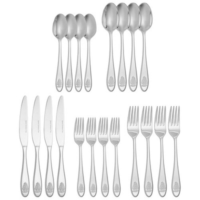 Spode Christmas Tree Collection 20-Piece Stainless Steel Flatware Set - Holiday