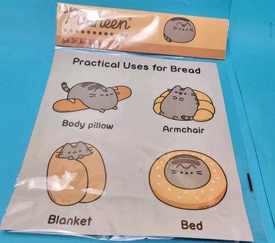 Pusheen Box Bread Stickers Oversized Sheet Stationary Craft Cat New