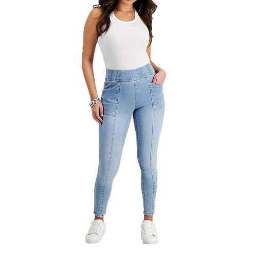 INC Women Petite 4P Light Indigo Wash High Rise Skinny Jeans NWT CD23