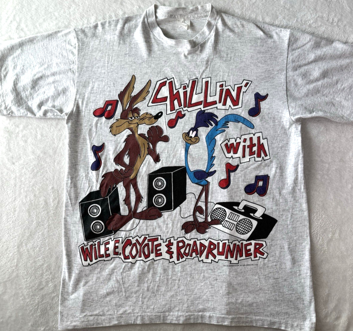 1990s Chillin With Wile E Coyote And Roadrunner T Shi… - Gem