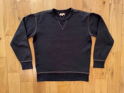 The Real McCoy's Loopwheel Sweatshirt Schwarz Large Made in Japan