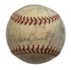 1969 Cincinnati Reds Rose Bench Team Autographed Signed Baseball AMCo LOA