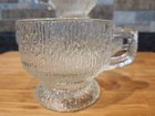 4- Indiana Glass Crystal Icemugs ,textured "tree bark"pattern &  A Footed Design — photo 8