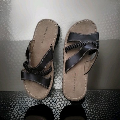 VTG Lower East Side Sandals Womens 8 Brown Slip On Sandals