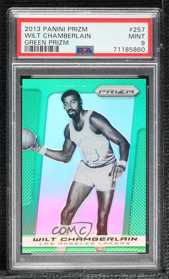 2013-14 Panini Prizm Retail Green Wilt Chamberlain #257 PSA 9 MINT HOF 0w2r
