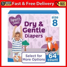 Dry  Gentle Diapers Size 8, 64 Count Select for More Options 