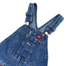 Dickies Denim Overalls Blue Bib Workwear Jeans Kids Small