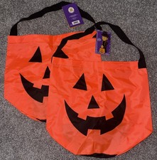 Build A Bear Kid Trick or Treat Bag Workshop Pumpkin Jack O Lantern Halloween x2