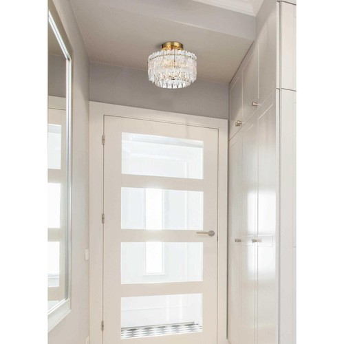 Elegant Lighting 1780F12SG Emilia Flush Mount Satin Gold - Picture 2 of 9