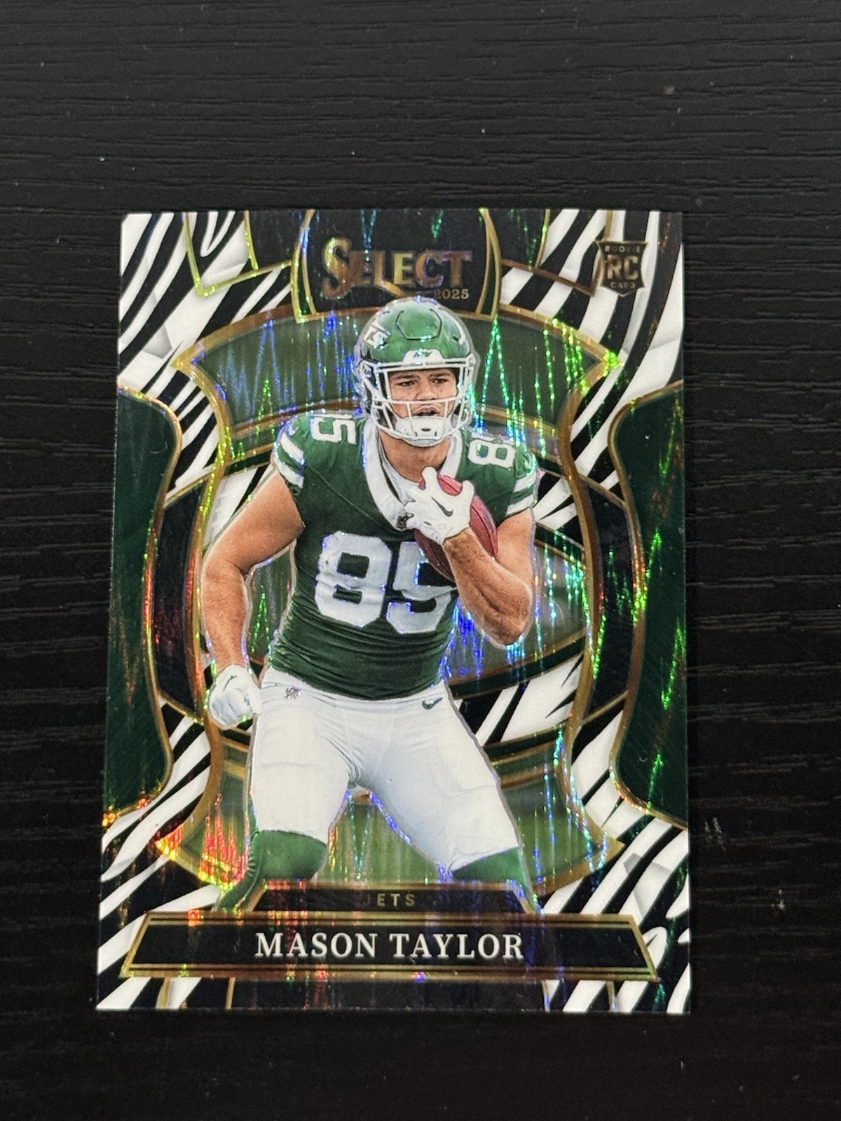 2025 Panini Select - Concourse Mason Taylor #76 Zebra Shock Prizm (RC)