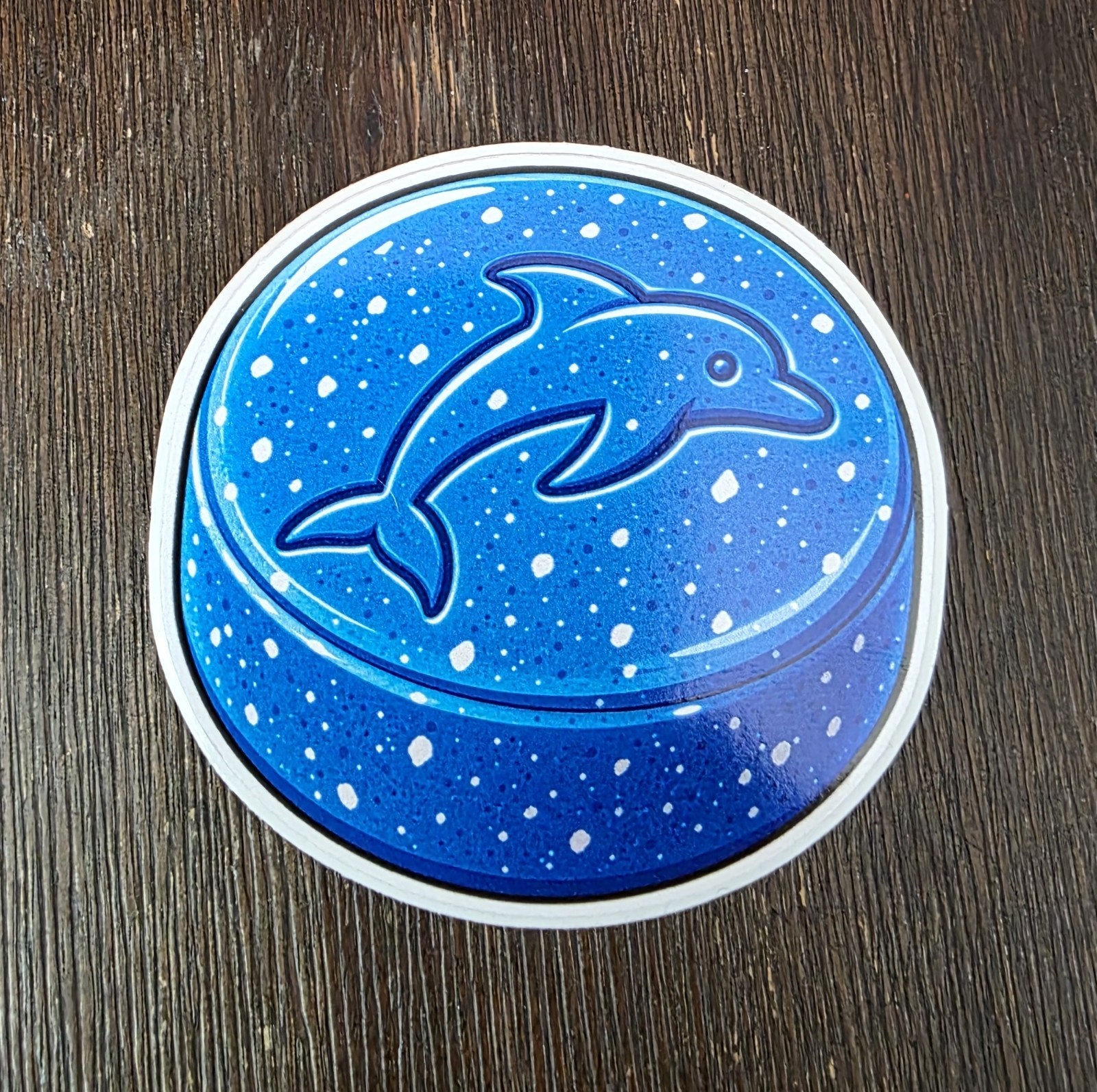 Rave Blue Dolphin 3.5" Vinyl Sticker 90s Techno Trance XTC MDMA Decal