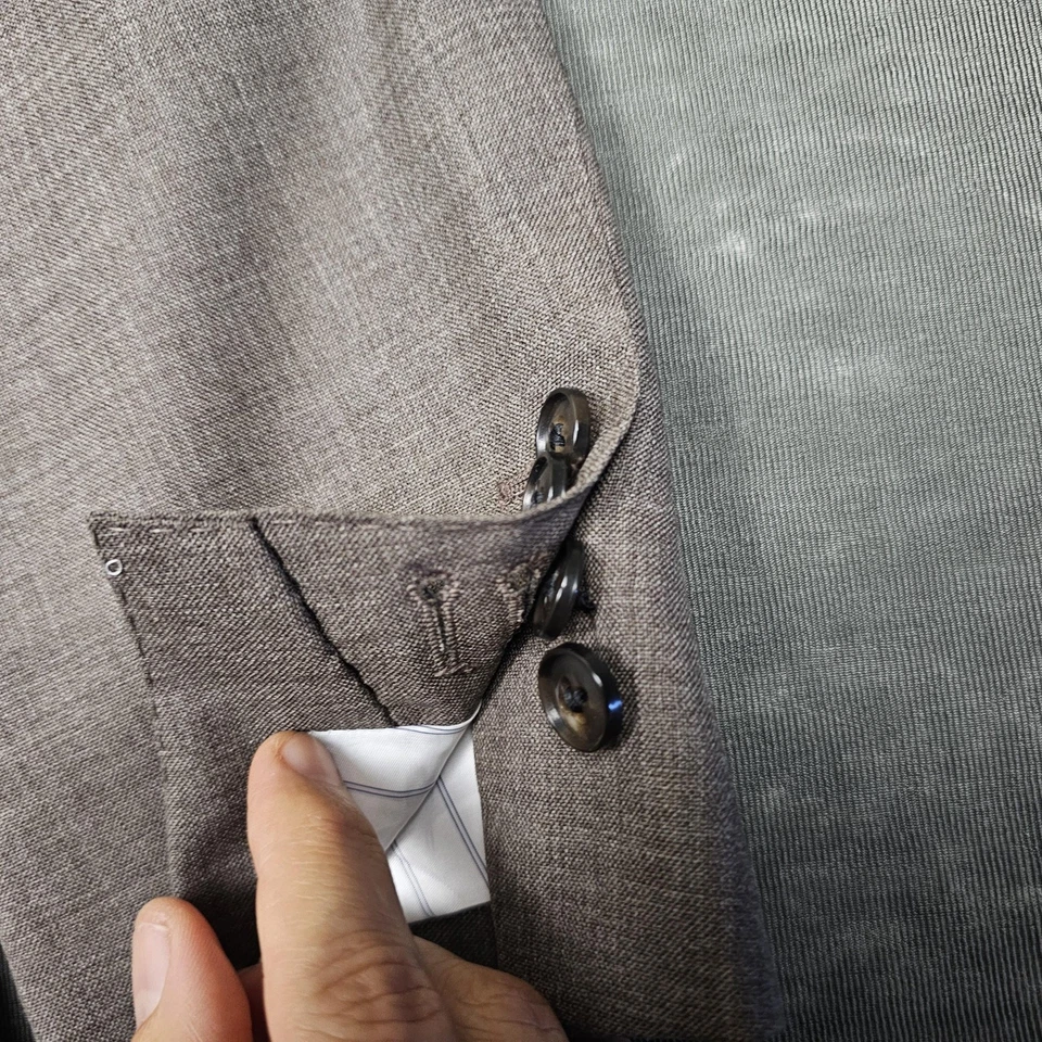 Traje Suitsupply Para Hombres 44 Slim Lana Lacio Chaqueta Pantalones Brescia Italia VBC Tela Foto 4 de 4