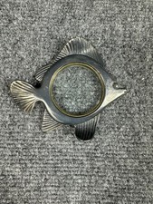 Vintage Metal Footed Fish Magnifying Desk Lens Magnifier