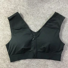 Tommie Copper Sports Bra Womens Large Zip Front Shoulder Support Active Gym