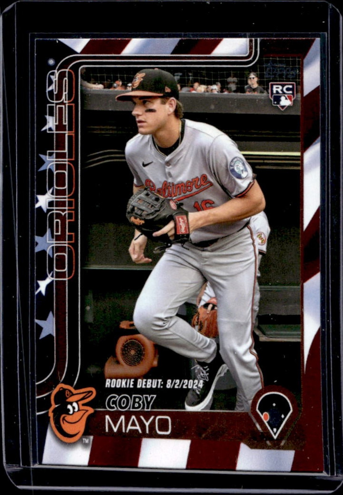 2025 Topps Update Coby Mayo RC Independence Day Rookie Debut #13/76 Orioles