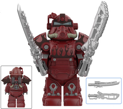 Fallout T-51 Power Armor Hot Rod Flames Skin Figur