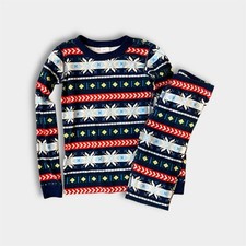 Hanna Andersson Scandi Snowflake Fair Isle Pajamas Boy Girl 140 cm 10