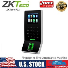 ZKTeco F22 Time Clock Fingerprint Biometric Time Attendance Machine for Employee