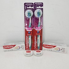 2 Colgate Zig-Zag Wide Compact Soft Adult Toothbrush w/ Floss Toothpaste