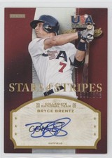 2013 USA Baseball Champions Stars & Stripes Signatures Bryce Brentz Auto ca0