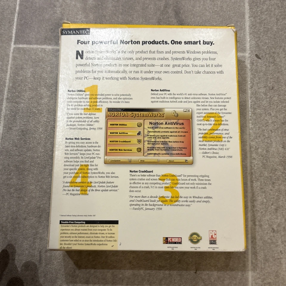 Vintage Symantec Norton System Works For Windows 95 & 98 Never Used - Image 2 of 3