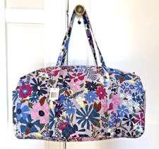 NEW Vera Bradley Large Traveler Duffel Bag Travel Bengal Lily Pattern Blue Pink