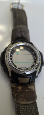 Casio Pathfinder Digital Quartz WR100M 45mm Alarm Sunrise/Sunset Sport Watch