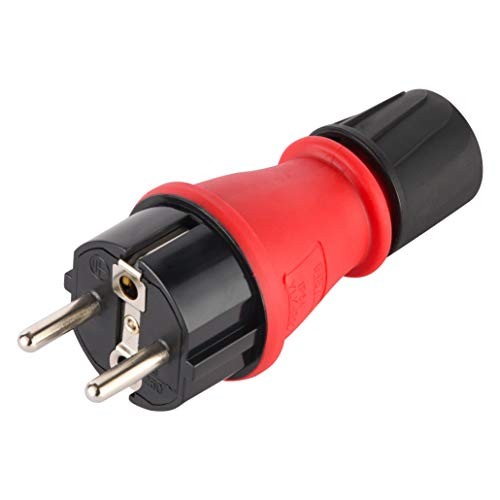 Electraline 55082 Schutzkontakt-Stecker IP54 Gummi/Kunststoff AußEnbereich-image