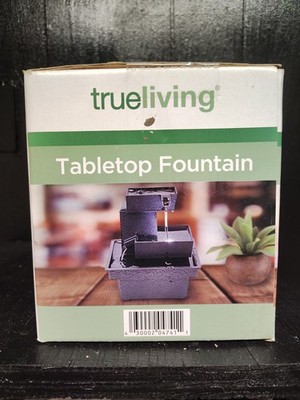 Trueliving Tabletop Waterfall Fountain battery powered with light 5.5x5.5