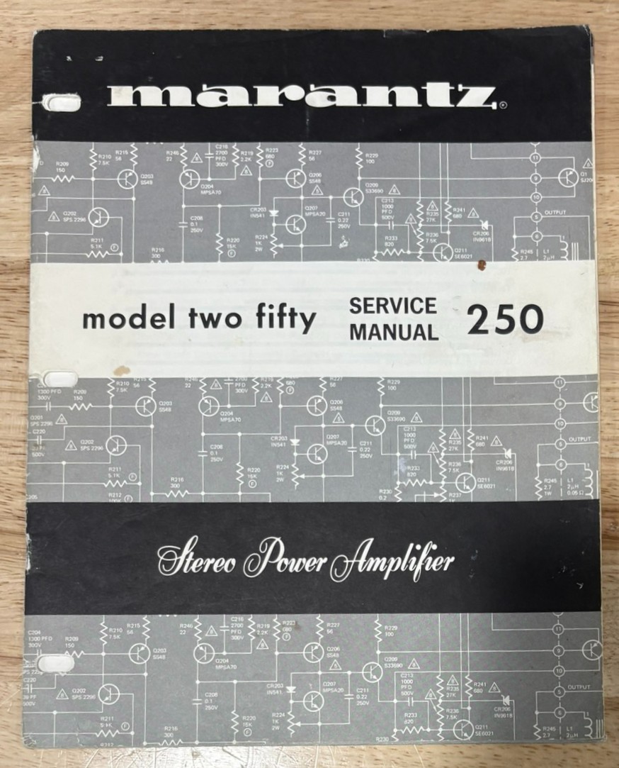 Marantz 250 Service Manual - NOT A COPY