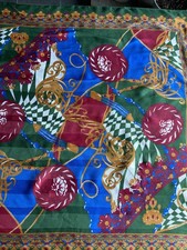 Vintage Berkshire Women  s Scarf 30  Square Italy Classic Luxury Colorful