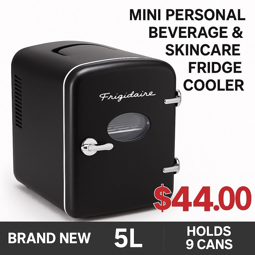 FRIGIDAIRE 9 CAN 5 L PORTABLE BLACK MINI REFRIGERATOR- Diamond Black