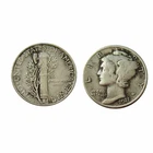 5 PCS USA 1921 Mercury Dimes Coin - Brilliant Uncirculated Mixed Dates