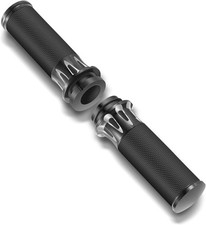 Motorcycle Handlebar Grips 1" Black Street Glide Flhx Handgrip for Harley Dav...