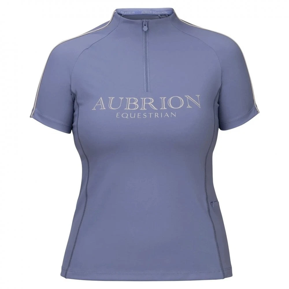 Shires Aubrion Equestrian Womens Short Sleeve Base Layer - Storm - XS-XL
