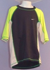 Boys Nike Navy/Yellow/White Swim Shirt L